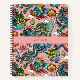 Dragons Rainbow Custom Pattern Notizbuch