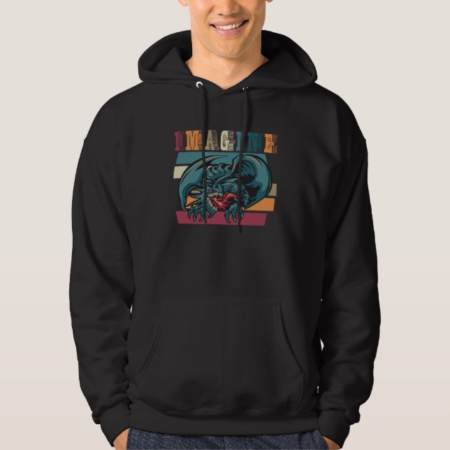 Dragons Retro Style Dragon Hoodie (Vorderseite)
