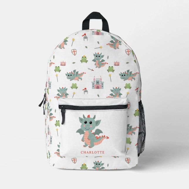 Dragons Ritter Burg Wilhelm Tell Bedruckter Rucksack (Vorderseite)