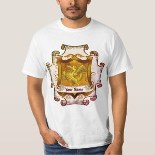 Dragons Shield Family Crest Nom de famille T-shirt