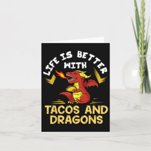 Dragons Tacos Women Men Kinder Mexikanische Liebe Karte