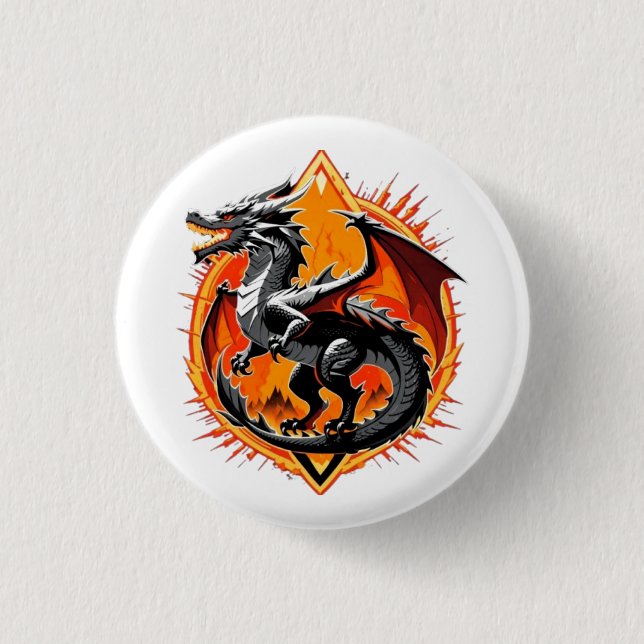 Dragon's Wrath: Das Samurai-Erwachen / Vintage Kun Button (Vorderseite)