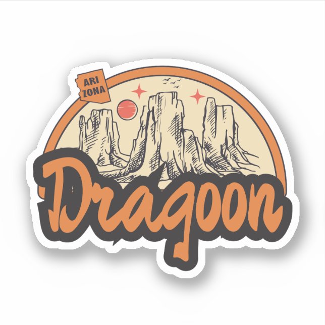 Dragoon, Arizona Aufkleber (Vorderseite)