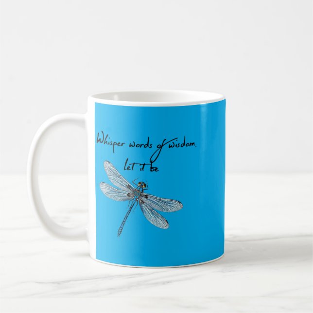 Dragoy flüstert Worte der Weisheit Libelle Kaffeetasse (Links)
