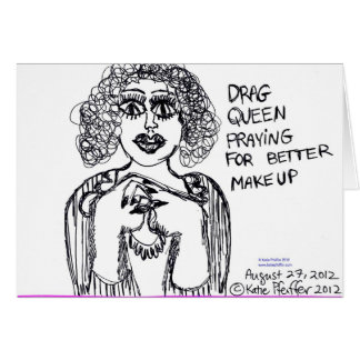 Dragqueen, die nach besserem Make-up suchen