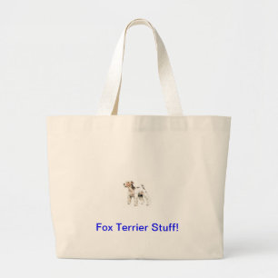 Draht-behaarter Foxterrier Jumbo Stoffbeutel