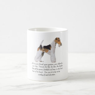 Draht Fox Terrier Andenken WEIBLICH Kaffeetasse