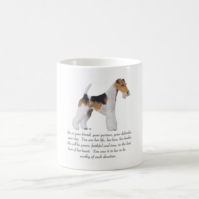 Draht Fox Terrier Andenken WEIBLICH Kaffeetasse (Mittel)