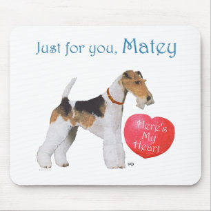 Draht-Fox-Terrier Valentine Mousepad