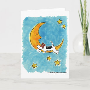 Draht-Foxterrier auf dem Mond Karte