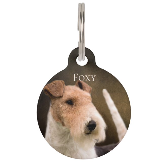 Draht-Foxterrier Haustiermarke (Vorderseite)