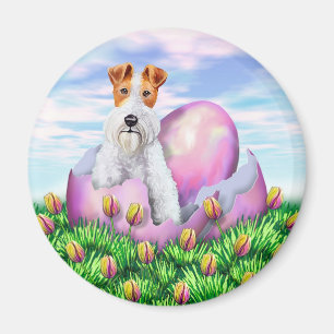 Draht-Foxterrier Ostern Magnet