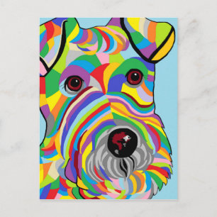 Draht-Foxterrier Postkarte