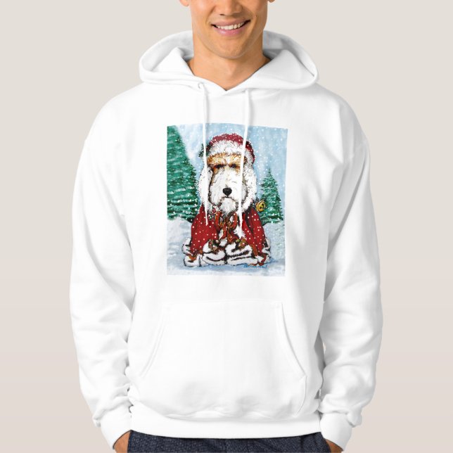 Draht-Foxterrier Sankt Hoodie (Vorderseite)