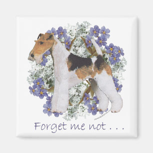 Draht-Foxterrier Vergissmeinnicht Magnet