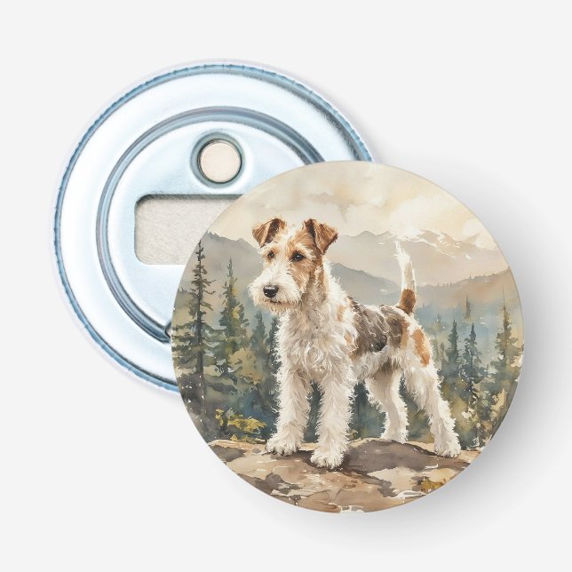 Draht-Fuchs-Terrier Flaschenöffner (Vorderseite)