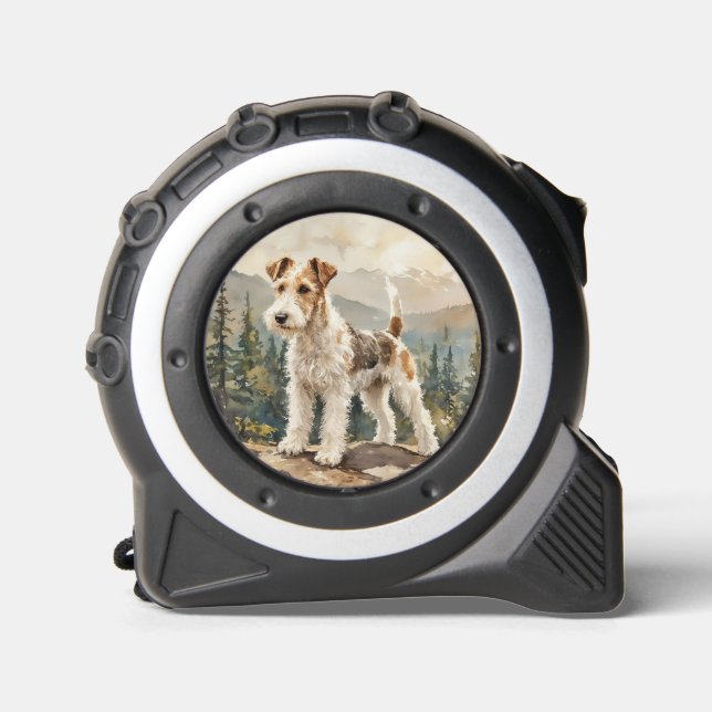 Draht-Fuchs-Terrier Maßband (Vorderseite)