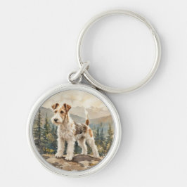 Draht-Fuchs-Terrier Schlüsselanhänger