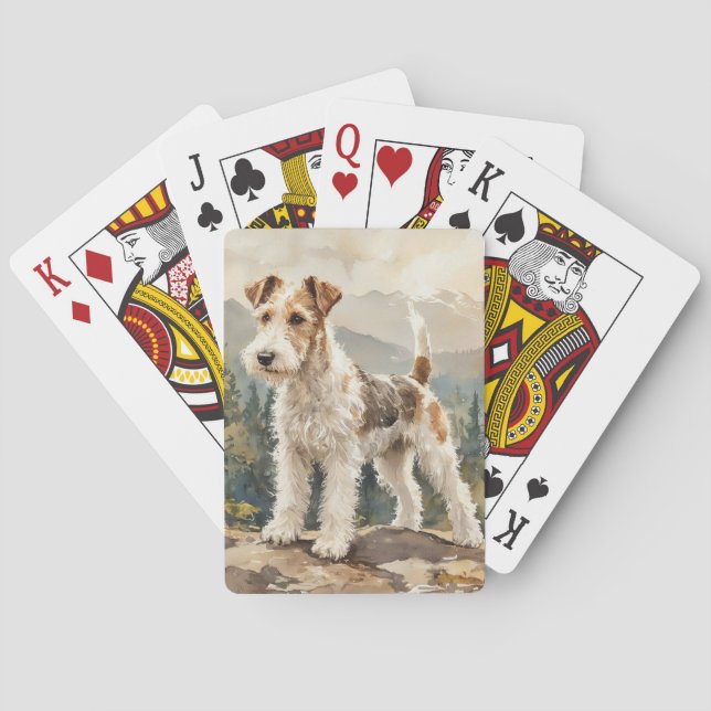 Draht-Fuchs-Terrier Spielkarten (Rückseite)