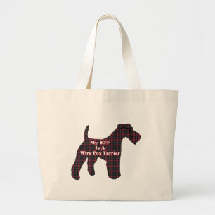 Drahtfox-Terrier BESTE FREUNDIN Taschen-Tasche Jumbo Stoffbeutel