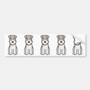 Drahtfox-Terrier-HundeCartoon Autoaufkleber