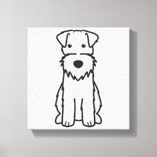 Drahtfox-Terrier-HundeCartoon Leinwanddruck