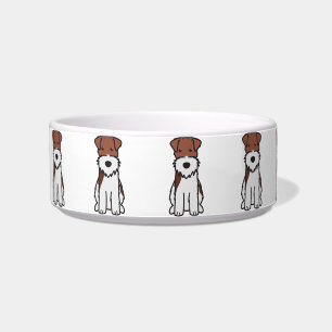 Drahtfox-Terrier-HundeCartoon Napf