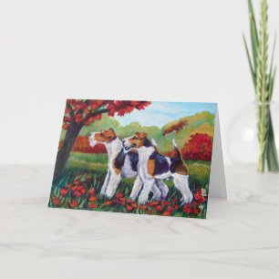 Drahtfox-Terrier-Karten Karte