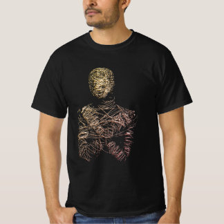 Drahtgitter-Menschengestalt in abstrakter Bewegung T-Shirt