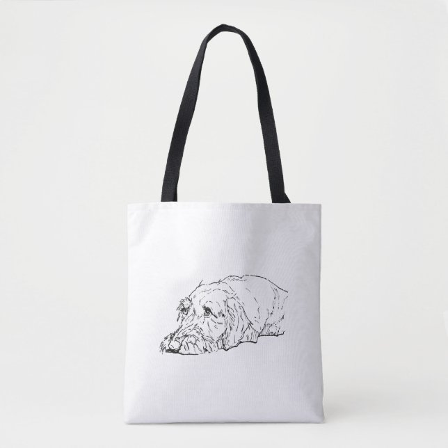 Drahthaar-Dachshund-Tragetasche Tasche (Vorderseite)