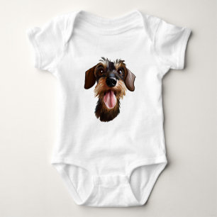 Drahthaar Dackel Baby Bodysuit Strampler