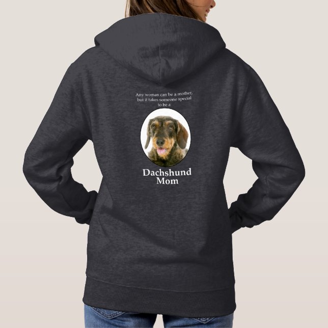 Drahthaar Dackel Mama Hoodie (Rückseite)