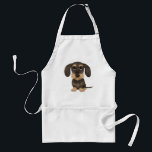 Drahthaar Dackel | Niedlicher Cartoon Dog Teckel Schürze<br><div class="desc">Am BBQ apron for wire haired Dachshund lovers. Wild boar and tan colored Teckel. Visit Jenn's Doodle World for even more requories requories for home and office with this funny dog and more original wiener dog designs.</div>