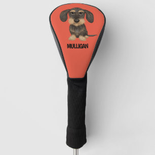 Drahthaar Dackel   Niedlicher Hund Teckel Individu Golf Headcover