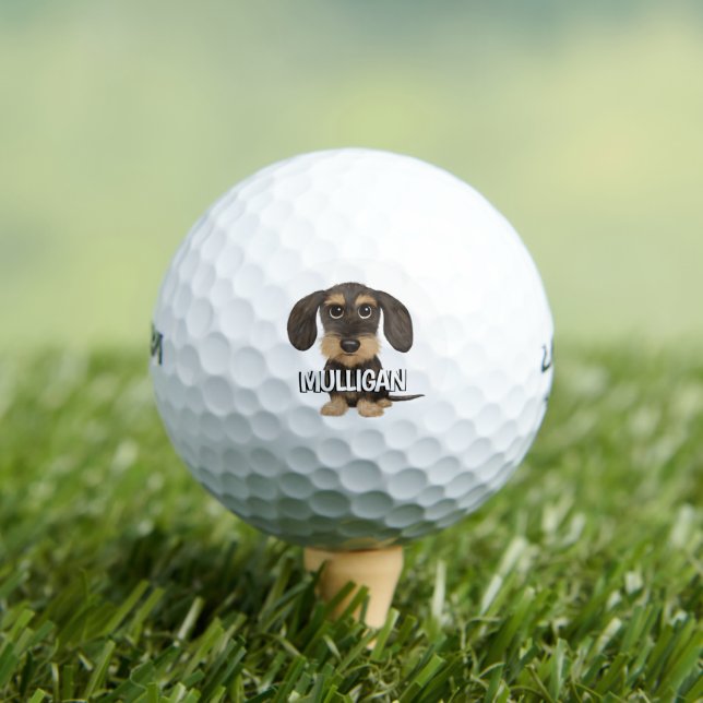 Drahthaar Dackel | Niedlicher Hund Teckel Individu Golfball (Insitu T-Shirt)