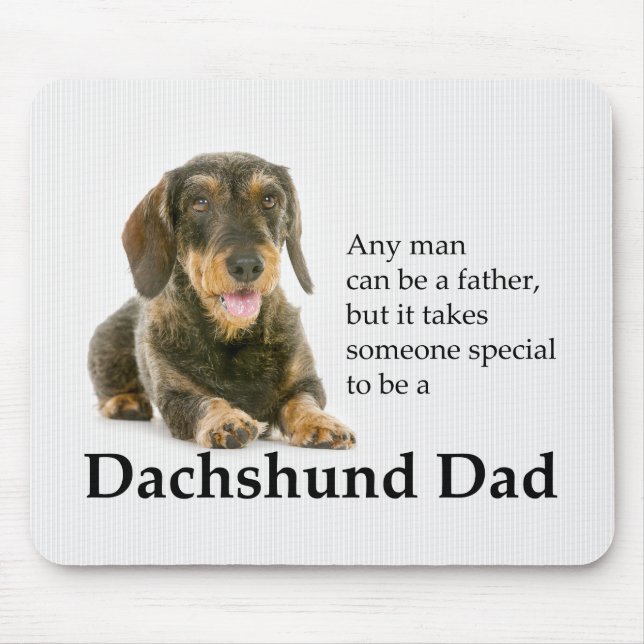 Drahthaar Dackel Vater Mousepad (Vorne)