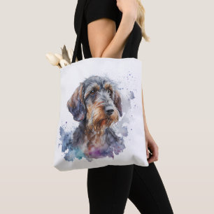Drahthaar Dackel Welpenfarbendesign Tasche