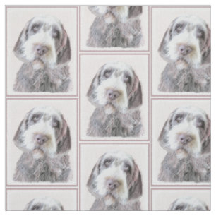 Drahthaar, das Griffon Malerei - Hundekunst zeigt Stoff