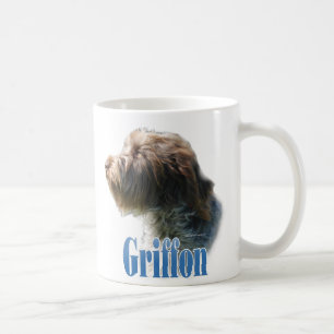 Drahthaar, das Griffon Namen zeigt Kaffeetasse