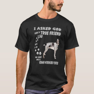 Drahthaar Dog Mama Vater Print Niedliches deutsche T-Shirt