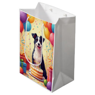 Drahthaar-Fox-Terrier-Geburtstagsfeier Mittlere Geschenktüte