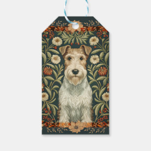 Drahthaar-Foxterrier im floralen Stil von William  Geschenkanhänger