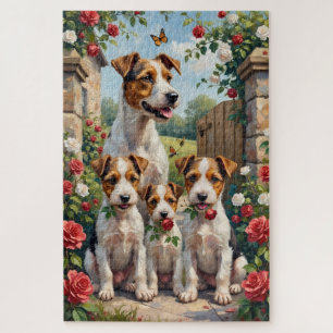 Drahthaar-Fuchs-Terrier Rose Cottage Kunst