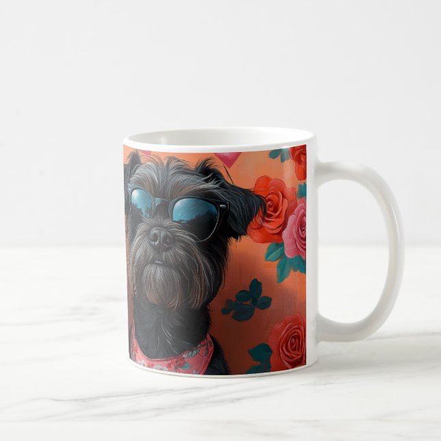 Drahthaar Pointing Griffon Heart Valentine's Day Kaffeetasse (Rechts)