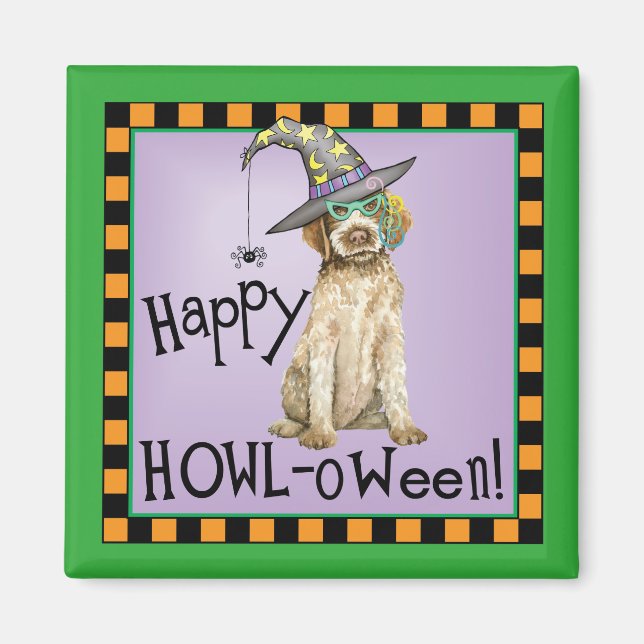 Drahthaar Pointing Griffon Hexe Magnet (Vorne)