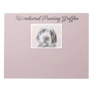 Drahthaar-Pointing-Griffon-Malerei - Hundekunst ni Notizblock