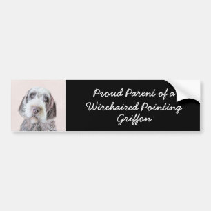 Drahthaar Pointing Griffon Painting - Dog Art Autoaufkleber