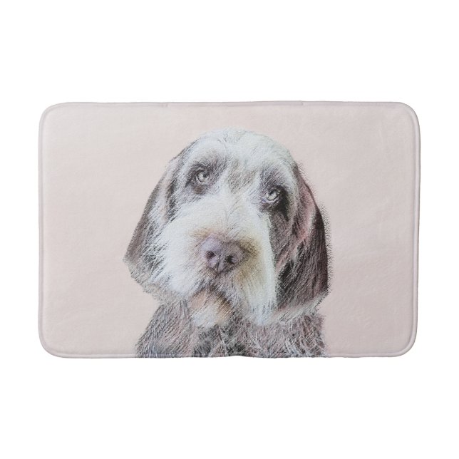 Drahthaar Pointing Griffon Painting - Dog Art Badematte (Vorderseite)
