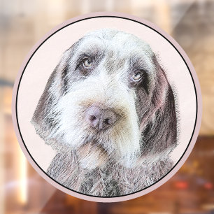 Drahthaar Pointing Griffon Painting - Dog Art Fensteraufkleber