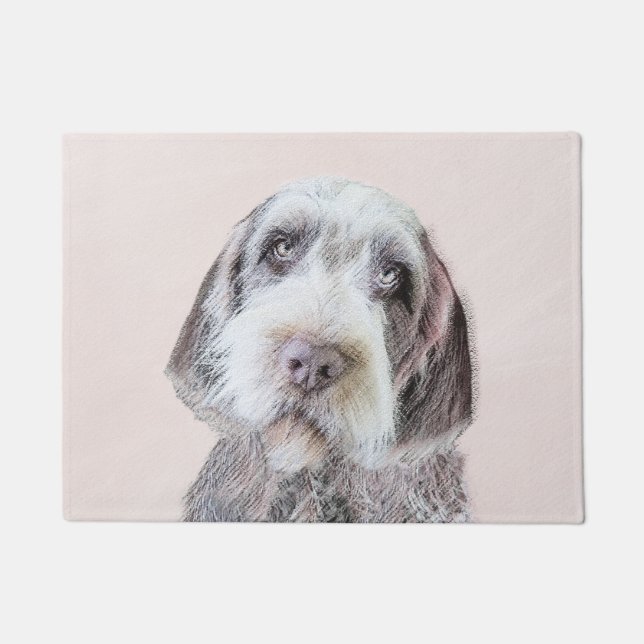 Drahthaar Pointing Griffon Painting - Dog Art Fußmatte (Vorderseite)